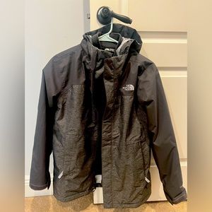 Northface Boys large 14/16 Triclimate jacket with zip in fleece.